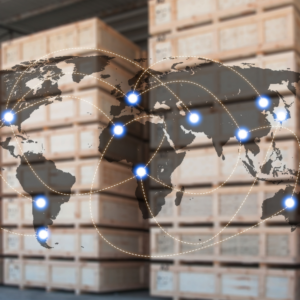 Land freight includes trucking and rail transport often used for domestic or regional shipments