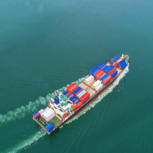 Ocean ports serve as hubs feeding inland spokes via rail or LTL.