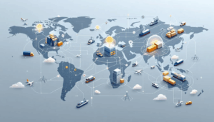 International logistics supports global trade by ensuring the smooth transit of goods and services across borders, ultimately facilitating economic development and international transport.